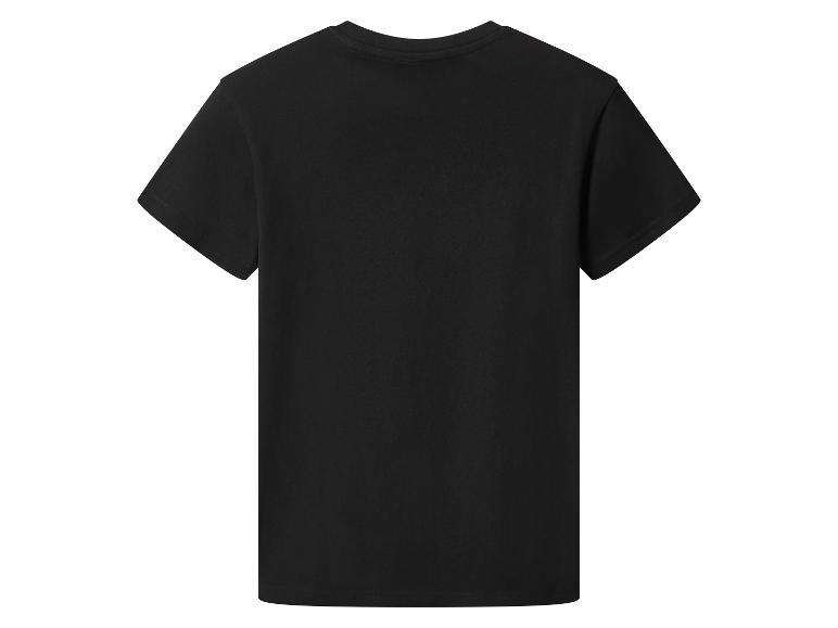 Zwart T-shirt met korte mouwen, achteraanzicht