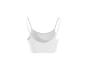 Witte crop top voor dames, achteraanzicht