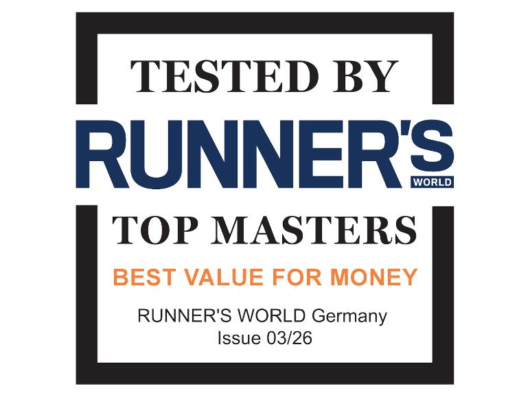Runner's World Germany-prijs voor 'Beste Waarde voor Geld' getest door topmasters.