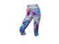 Sportleggings met abstract patroon, felle kleuren.