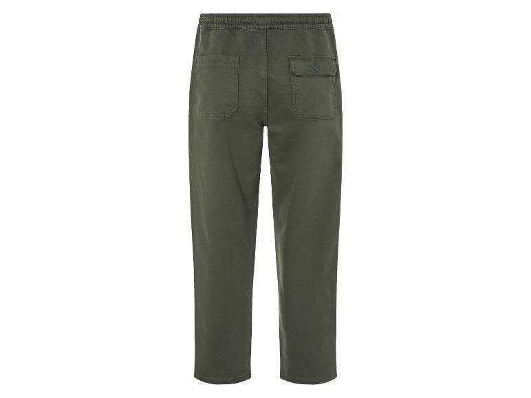 Groene broek met trekkoord en zakken