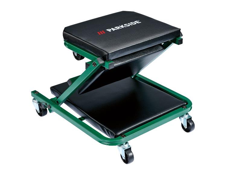Parkside 2-in-1 rolkruk en ligbed, groen en zwart.