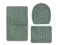 Badmatset met een grote badmat, een toiletmat en een kleinere mat.