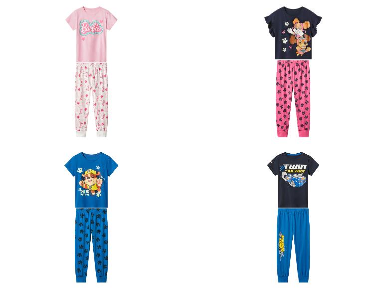 Kinderpyjama's: Barbie, Paw Patrol en Hot Wheels sets.