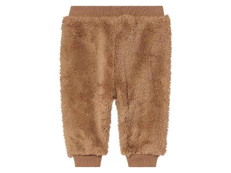 Bruine teddy joggingbroek voor kinderen.