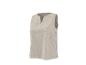 Beige mouwloze damesblouse met V-hals