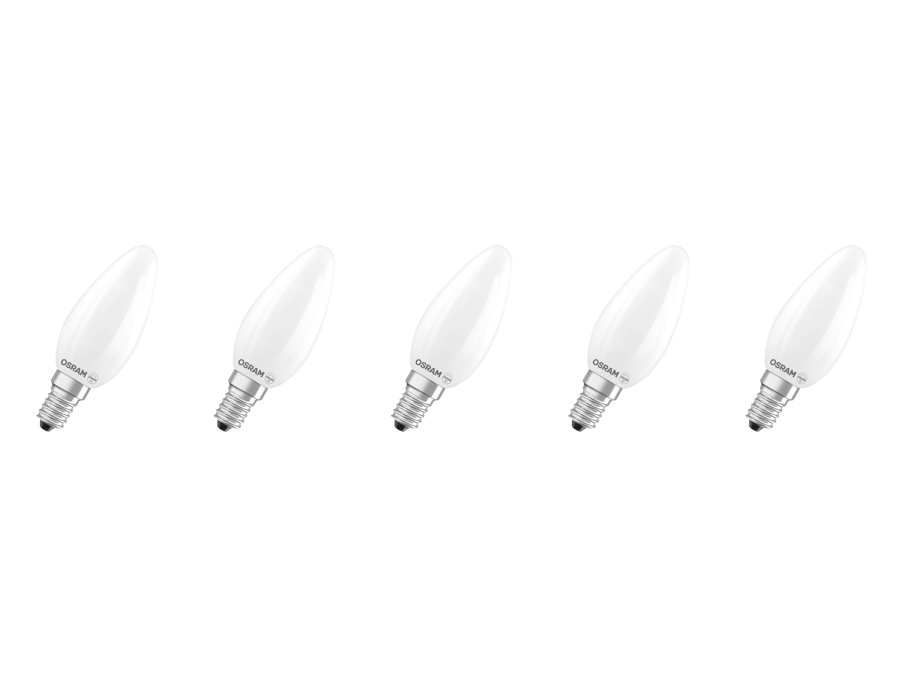 OSRAM Set van 5 LED-lampen Base Retro (CLB40, E14, 470 lm, 2700 K, Mat)