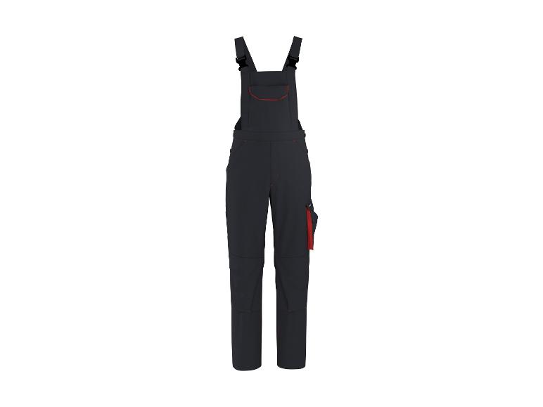Donkerblauwe werkoverall met rode details