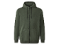 Donkergroene heren hoodie met rits.
