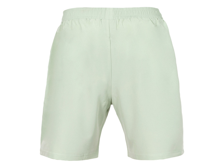 Groene, sportieve shorts met elastische tailleband.