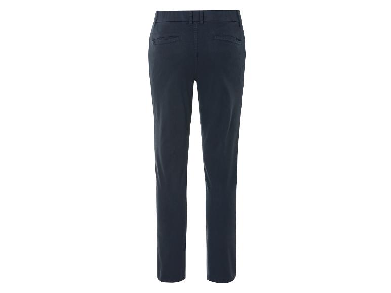 Donkerblauwe chino broek voor dames.