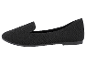 Zwarte gebreide ballerina's.