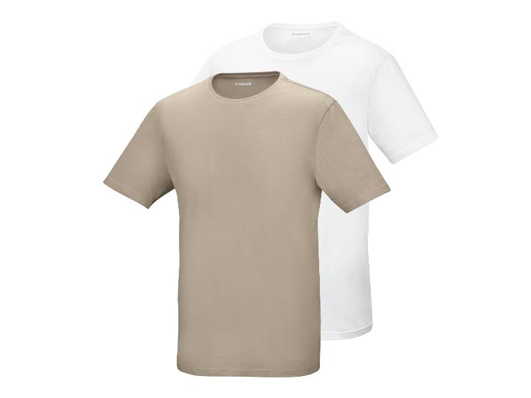 Beige en witte T-shirts met korte mouwen