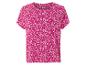 Roze bloemetjes top met korte mouwen.