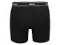 Zwarte boxershorts met witte elastische tailleband en tekst