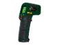 Een groene Parkside infrarood thermometer met een digitale display.