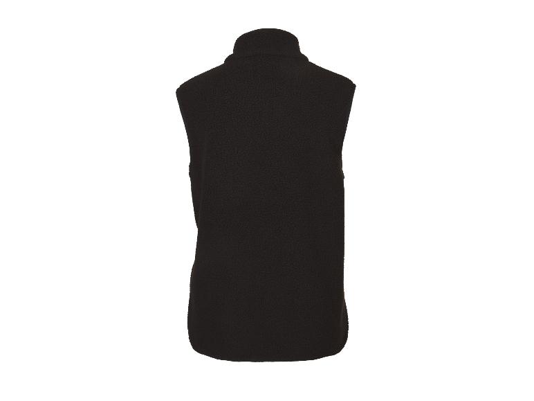 Zwarte mouwloze fleece bodywarmer, achterkant