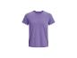 Paars T-shirt met korte mouwen, ronde hals en subtiel logo op de borst.