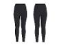 LUPILU® 100DEN 2-pack zwarte leggings met fleece binnenkant, voor- en achteraanzicht.