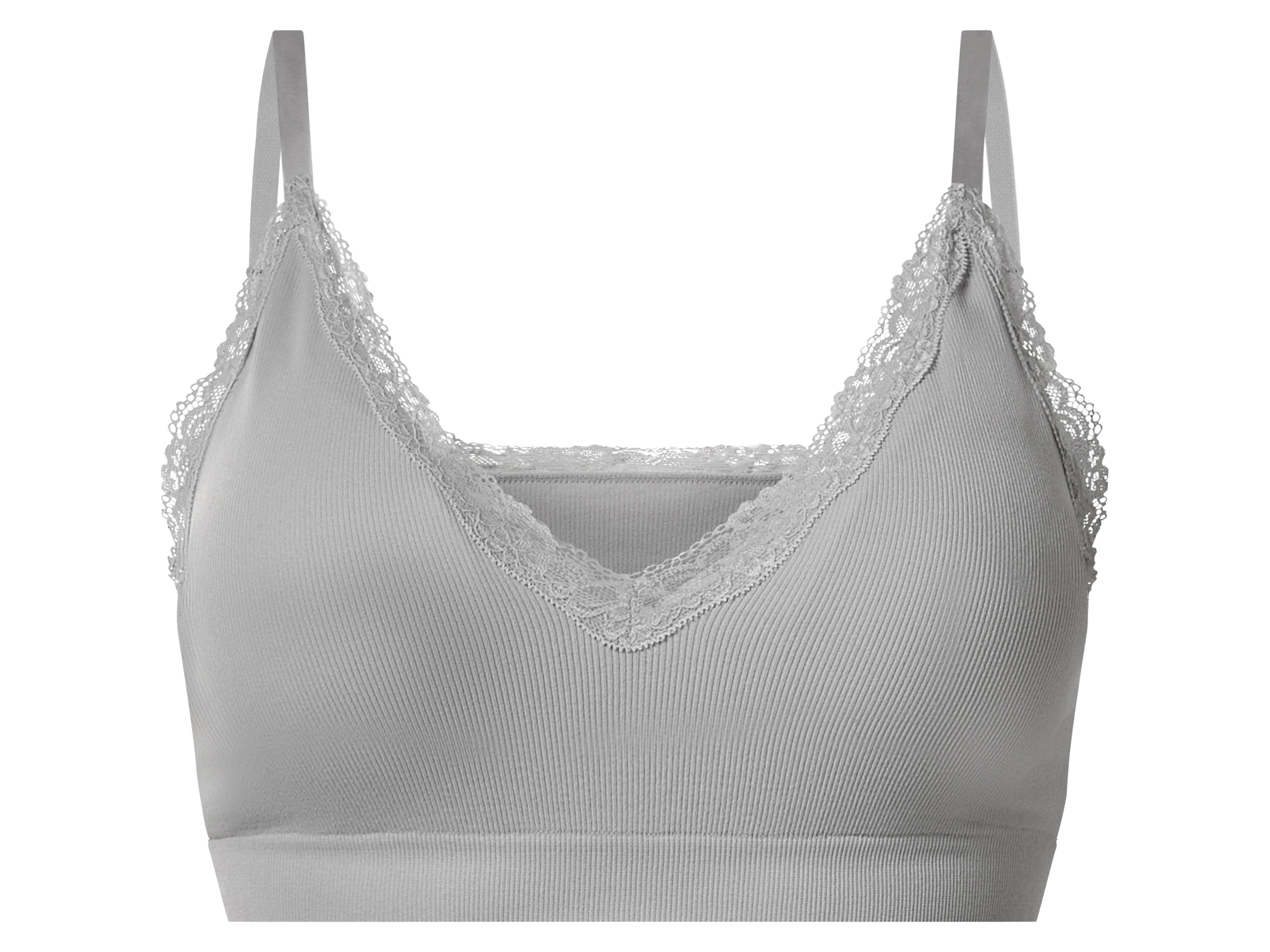 esmara Dames bustier met kant (Lichtgrijs, M (40/42))