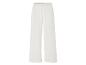 Wijde witte broek, elegante stijl.