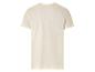 Beige t-shirt met korte mouwen, achterkant.