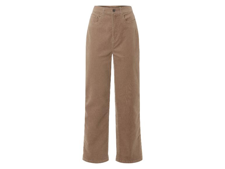 Bruine corduroy broek voor dames.