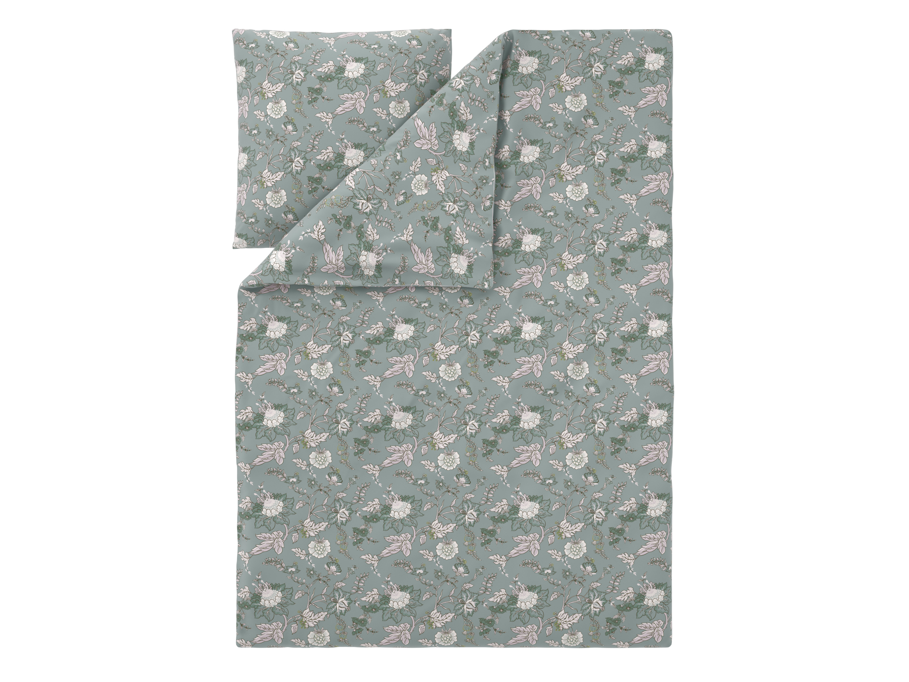 LIVARNO Satijnen dekbedovertrek 140 x 200 cm (Groen)