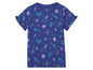 Een blauw T-shirt met korte mouwen met Disney's Little Mermaid print.