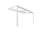 Witte aluminium pergola met transparant dak