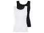 Twee witte en zwarte tanktops.