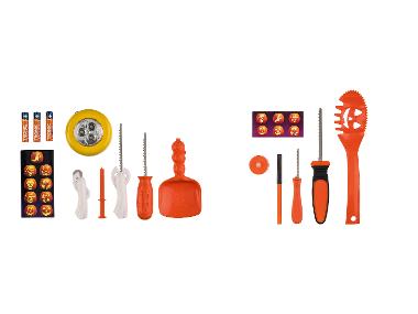 Pompoen snijset, met LED-lampje