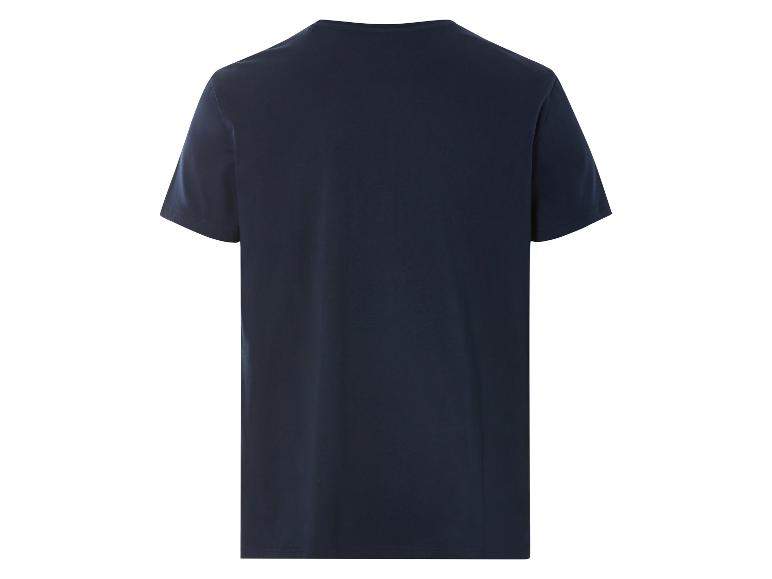 Donkerblauw heren t-shirt, achterkant.