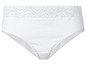 Witte onderbroek met kant aan de bovenkant.