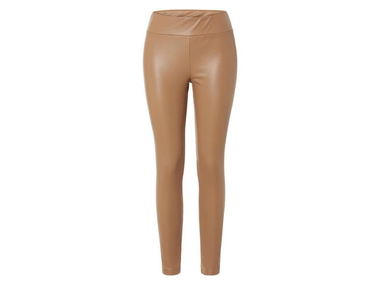 Bruine leren leggings.