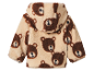Baby fleecejas met berenprint.