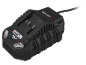 Zwarte acculader met 4.5 A max. output en X20V Team-compatibiliteit.
