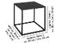 Zwarte metalen bijzettafel van ca. 35x35x35 cm.