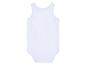 Witte baby romper zonder mouwen.