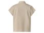 Beige herenoverhemd met korte mouwen, achterkant.