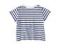 Blauw-wit gestreept T-shirt met korte mouwen