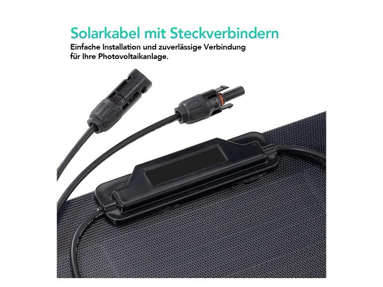 Zonnekabel met connectoren voor eenvoudige en betrouwbare fotovoltaïsche installatie.