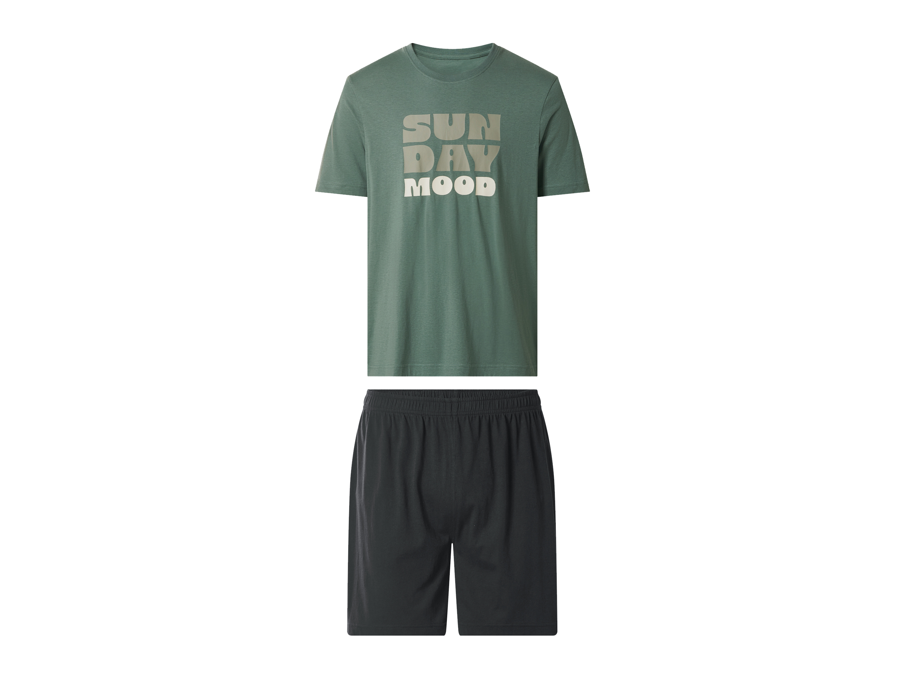 esmara Men Korte heren pyjama (Zwart/groen, M)