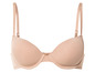 Een beige bh met brede bandjes.