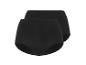 Twee zwarte high-waist slips.