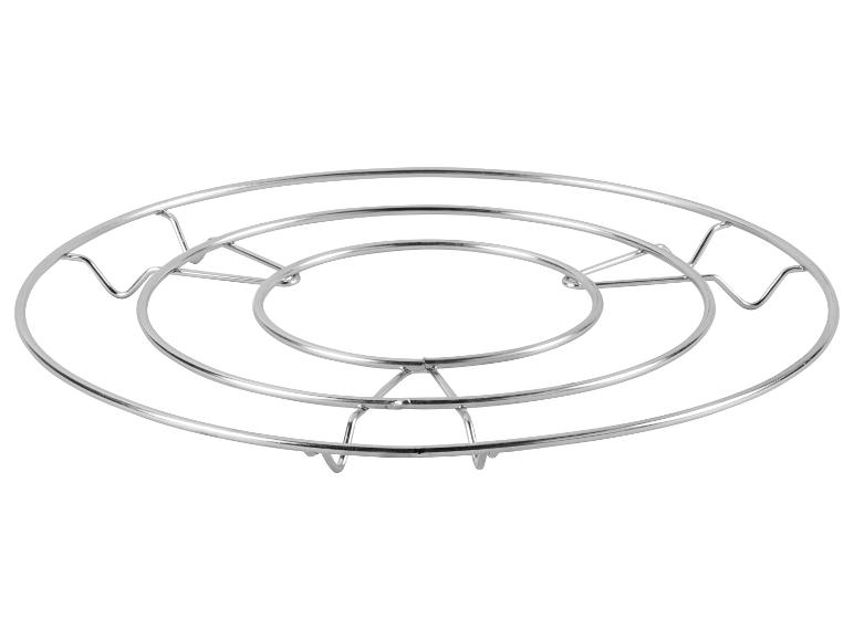 Rond koelrek of pannenonderzetter van roestvrij staal