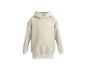 Lichtgekleurde hoodie met kangoeroezak en geribde manchetten en zoom.