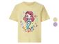 Geel T-shirt met korte mouwen met zeemeerminprint en de tekst 'Mermaids are real'.