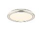 Ronde zilverkleurige LED-plafondlamp met wit lichtoppervlak.