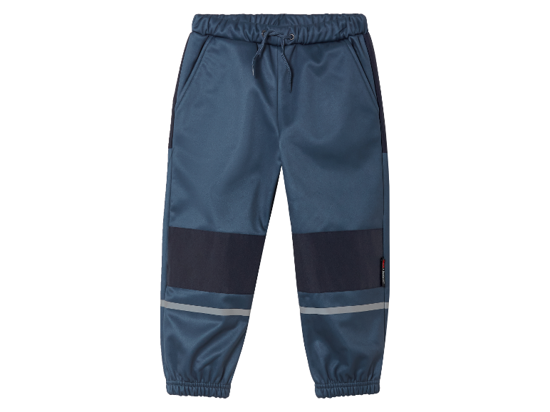Reima kinder joggingbroek in blauw met reflecterende details.